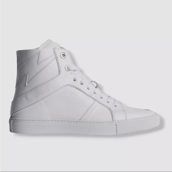 Zadig & Voltaire White High-Top Sneakers - Picture 1 of 9